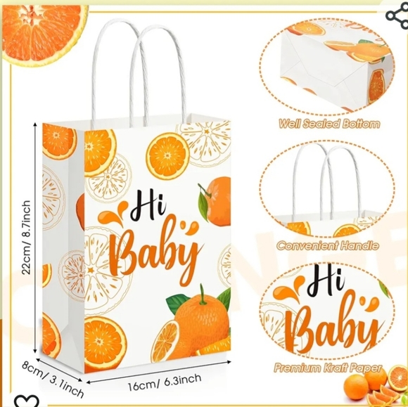 BABYSHOWER DECORATIONS *ORANGE LITTLE CUTIE THEME* - Picture 4 of 9